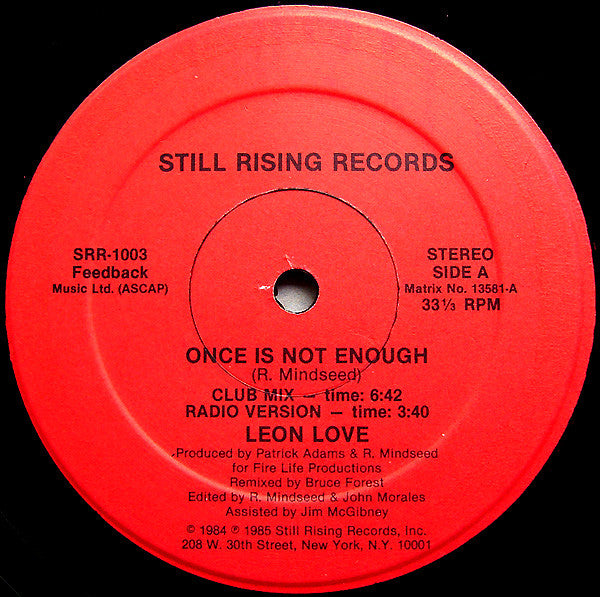 Once Is Not Enough Leon Love