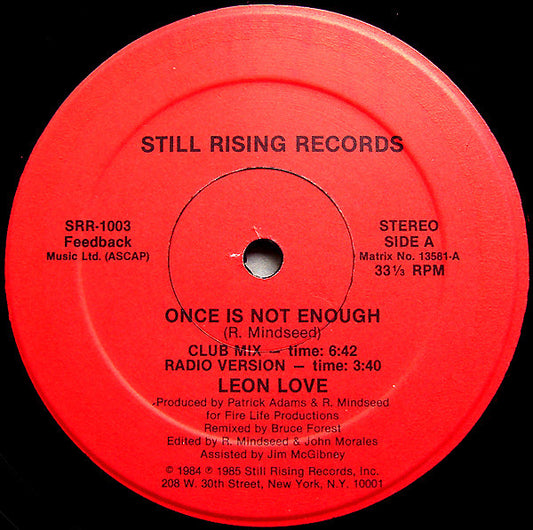 Leon Love - Once Is Not Enough