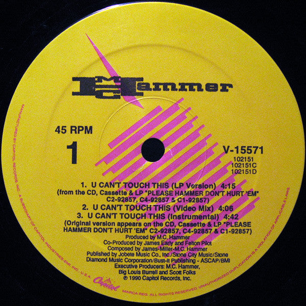 U Can't Touch This MC Hammer