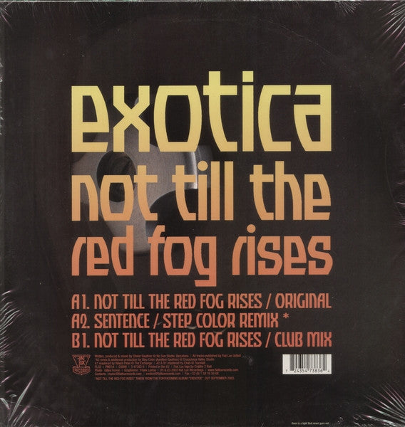 Cover art for "Not Till The Red Fog Rises" by Rectangle Triangle, featuring abstract red fog and atmospheric design.