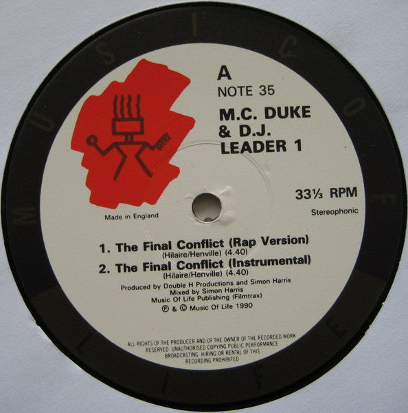 The Final Conflict / I'm Riffin' 1990 Remix MC Duke,DJ Leader 1