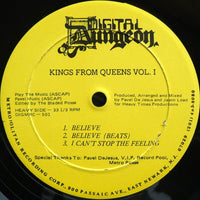 Rectangle Triangle Kings From Queens Vol. I album cover featuring artistic design with bold text and vibrant colors.