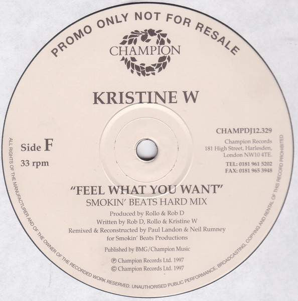 Feel What You Want Kristine W