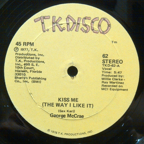 George McCrae - Kiss Me (The Way I Like It)