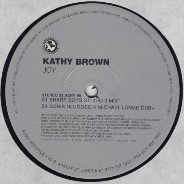 Joy (Sharp / Boris Dlugosch Dubs) Kathy Brown