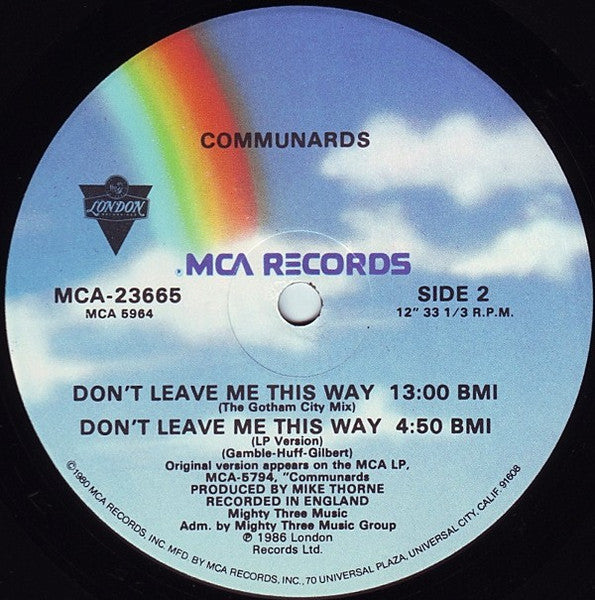 Don't Leave Me This Way 4 The Communards,Sarah Jane Morris