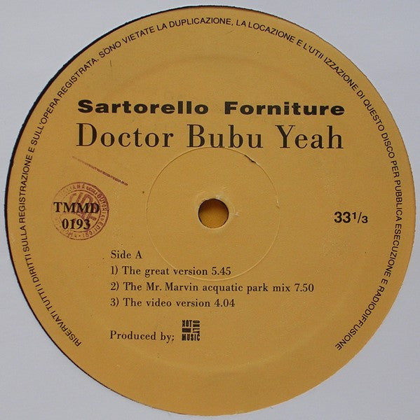 Doctor Bubu Yeah Sartorello Forniture