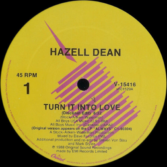 Turn It Into Love Hazell Dean