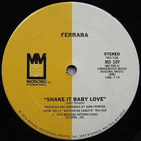 Rectangle Triangle Shake It Baby Love / Love Attack album cover with vibrant abstract artwork and bold typography.