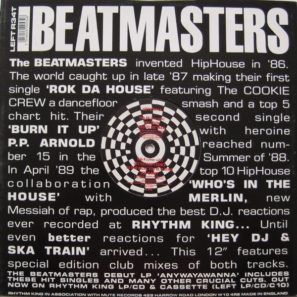 Hey DJ / I Can't Dance To That Music You're Playing / Ska Train The Beatmasters,Betty Boo
