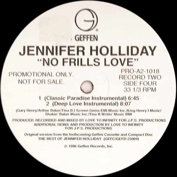 No Frills Love Jennifer Holliday