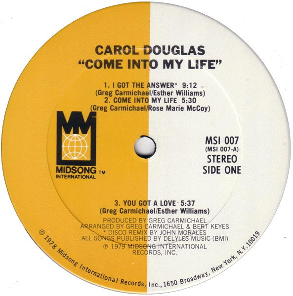 Come Into My Life Carol Douglas