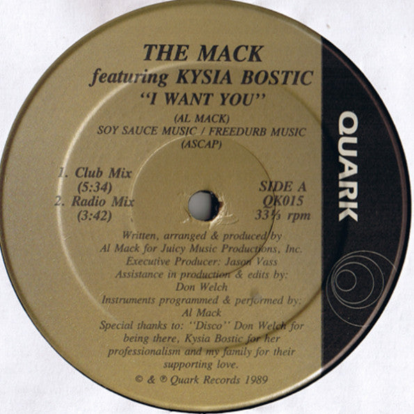 I Want You Al Mack,Kysia Bostic