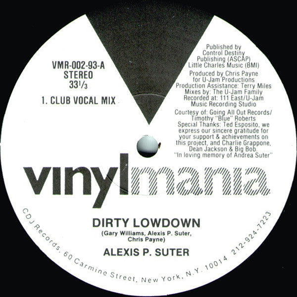 Dirty Lowdown Alexis P. Suter