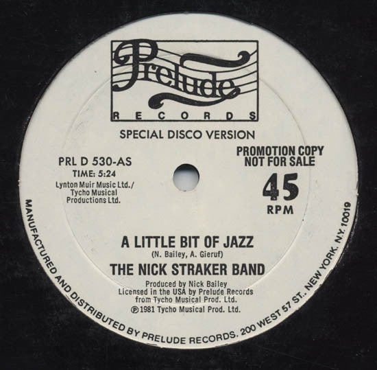 Nick Straker Band - A Little Bit Of Jazz
