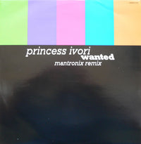 Rectangle Triangle Wanted (Mantronix Remix) vinyl record with colorful album artwork and title text on the cover.