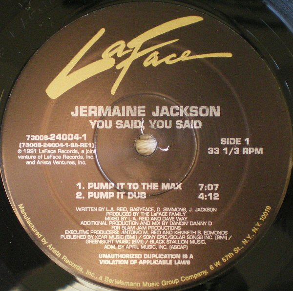 You Said, You Said Jermaine Jackson