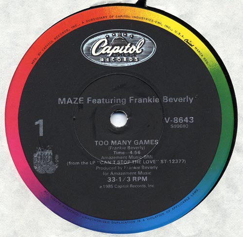 Too Many Games Maze Featuring Frankie Beverly