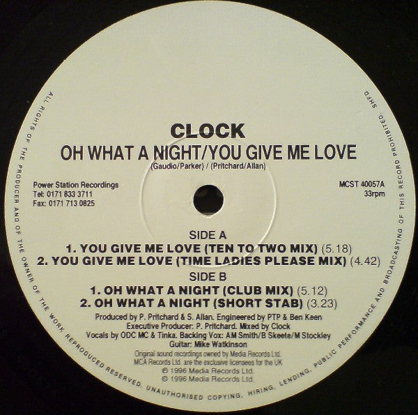 Oh What A Night / You Give Me Love | Rectangle Triangle  