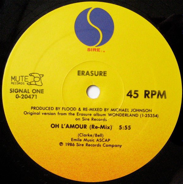 Oh L'Amour Erasure