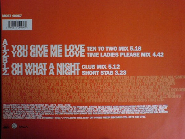 Oh What A Night / You Give Me Love | Rectangle Triangle  