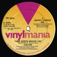 Donnie Calvin - Time Keeps Movin' On, 12" vinyl, on Vinylmania (1986)
