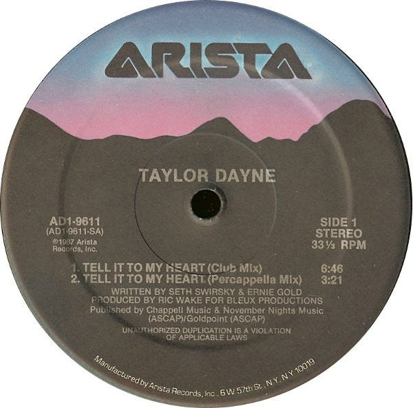 Tell It To My Heart Taylor Dayne