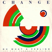 Rectangle Triangle Oh What A Feeling album cover featuring vibrant abstract geometric shapes and bold typography.