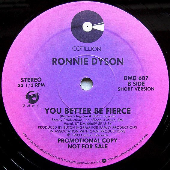 You Better Be Fierce Ronnie Dyson