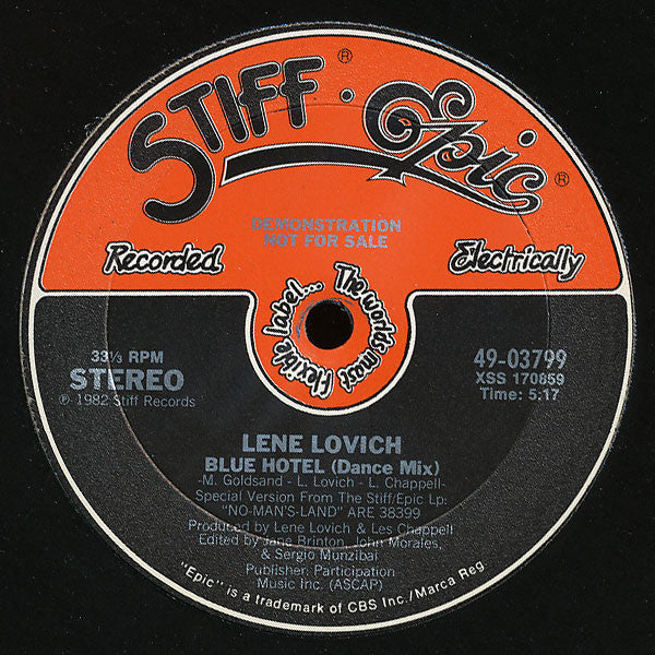 Blue Hotel (Dance Mix) Lene Lovich