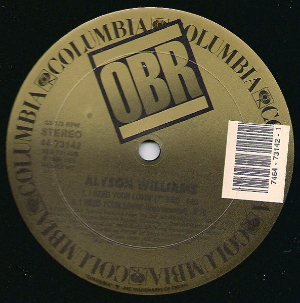 I Need Your Lovin' Alyson Williams