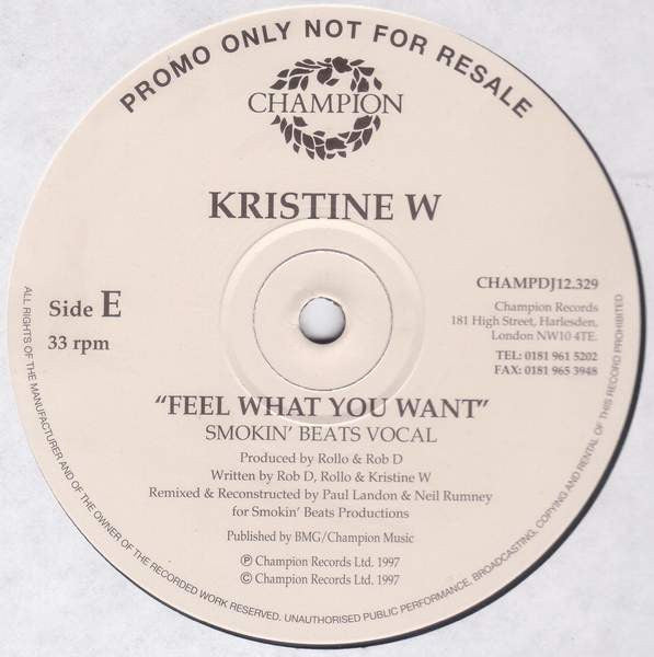 Feel What You Want Kristine W