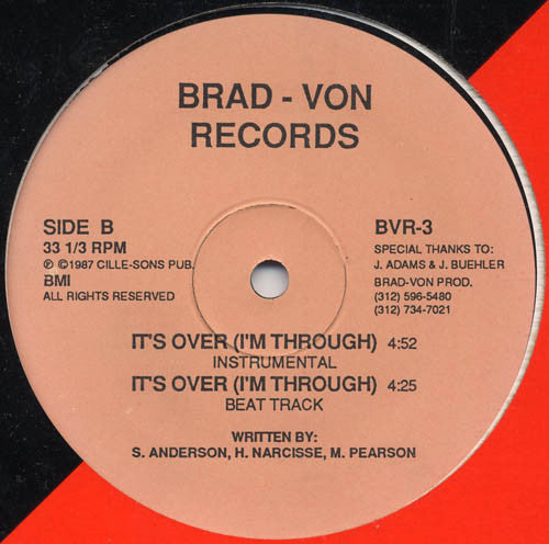 It's Over (I'm Through) Sandy Anderson