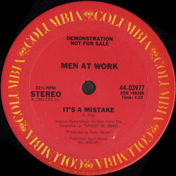 It's A Mistake Men At Work