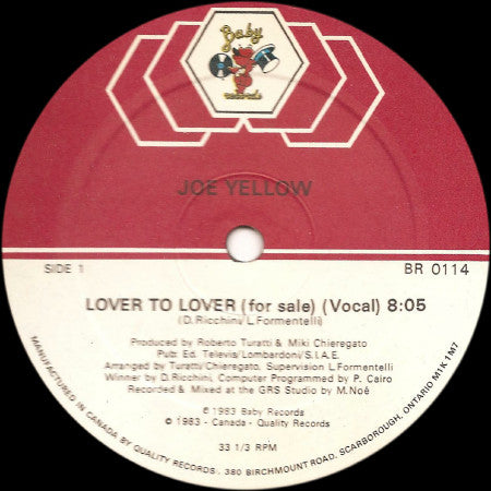 Lover To Lover (For Sale)