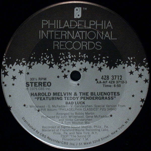 Bad Luck / Don't Leave Me This Way Harold Melvin And The Blue Notes,Teddy Pendergrass