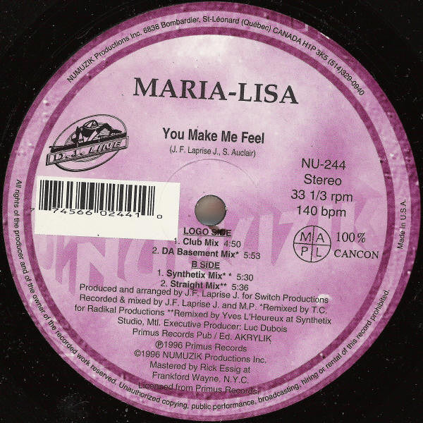 You Make Me Feel Maria-Lisa