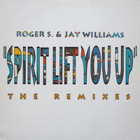 Rectangle Triangle Spirit Lift You Up remix album cover, featuring colorful abstract artwork and vibrant design elements.