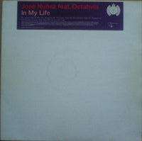Rectangle Triangle's "In My Life" album cover featuring abstract geometric design with vibrant colors and artistic typography.