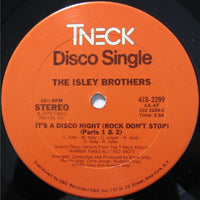Rectangle Triangle It's A Disco Night vinyl record cover with colorful disco-themed artwork and bold text.
