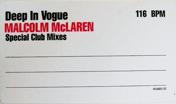 Deep In Vogue Malcolm McLaren And The Bootzilla Orchestra