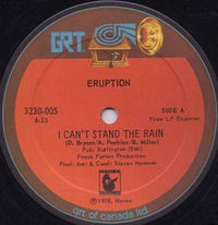 Rectangle Triangle "I Can't Stand The Rain" music album cover featuring rain-themed artwork and bold typography.