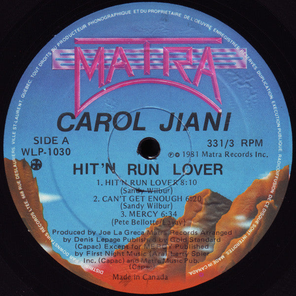 Hit'n Run Lover Carol Jiani