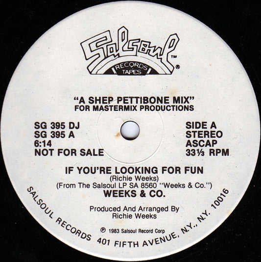 Weeks & Co. - If You're Looking For Fun