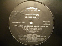 Rectangle Triangle Whatcha See Is Whatcha Get album cover with colorful geometric shapes and bold text design.