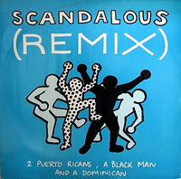 Rectangle Triangle scandalous remix album cover featuring bold, colorful abstract artwork with the title "Scandalous (Remix)."