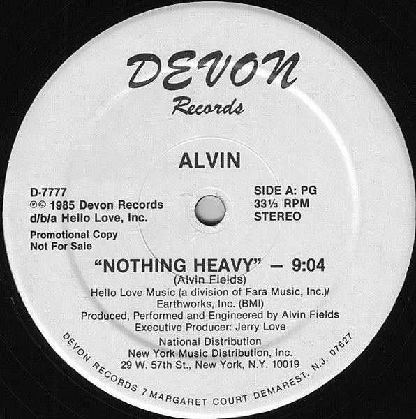 Nothing Heavy Alvin Fields