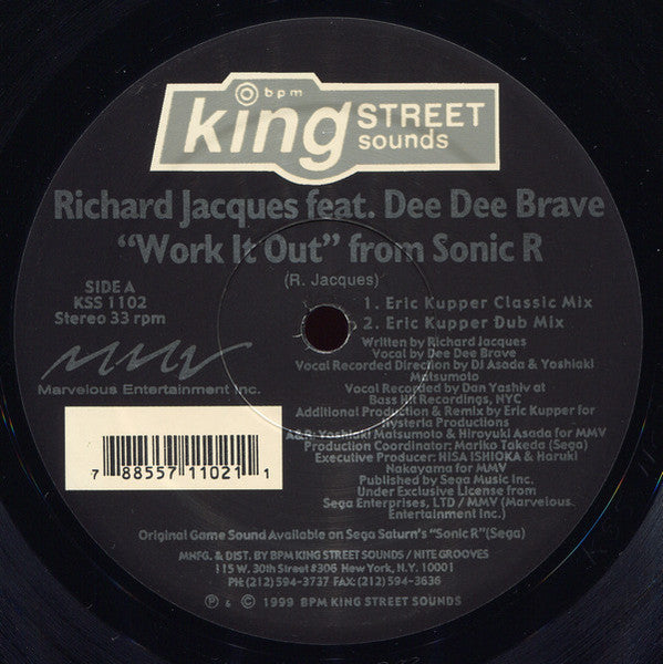 Work It Out From "Sonic R" Richard Jacques,Dee Dee Brave