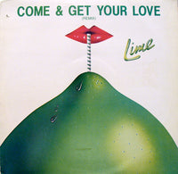Rectangle Triangle Come & Get Your Love (Remix) music cover art featuring vibrant graphics and bold typography.