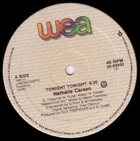 Nathalie Carsen - Tonight, Tonight, 12" vinyl, on WEA (1987)